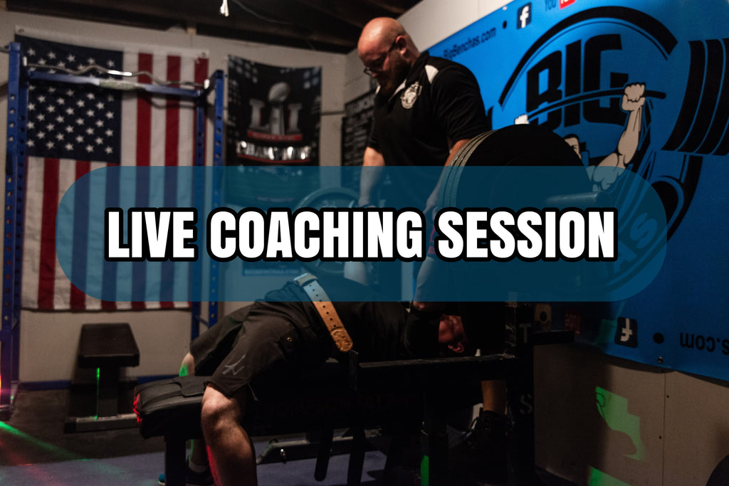 In Person Coaching Experience (Live Cues, Bench Belt, Wearing Slingshot, Wrist Wraps)