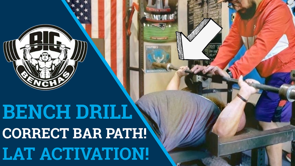Powerlifting Bench Press Activation Drill For CORRECT Bar Path And Lat Activation!